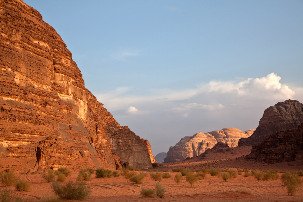 Genieten van de natuur in Wadi Rum, Jordanië . Rondreis Jordanie met Wadi Rum, Petra, Dana reserve en de Dode Zee