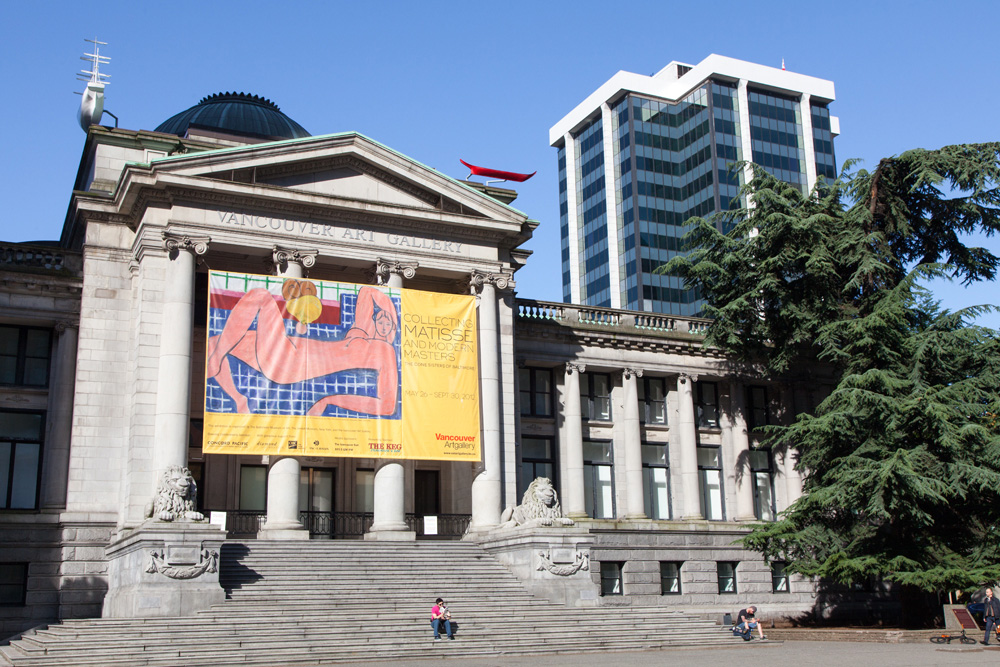 Het Vancouver Art Gallery museum. Rondreis met een camper door Canada, Travelhom