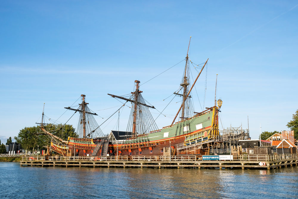 De replica van het schip Batavia in Lelystad. Tips voor attracties in Lelystad
