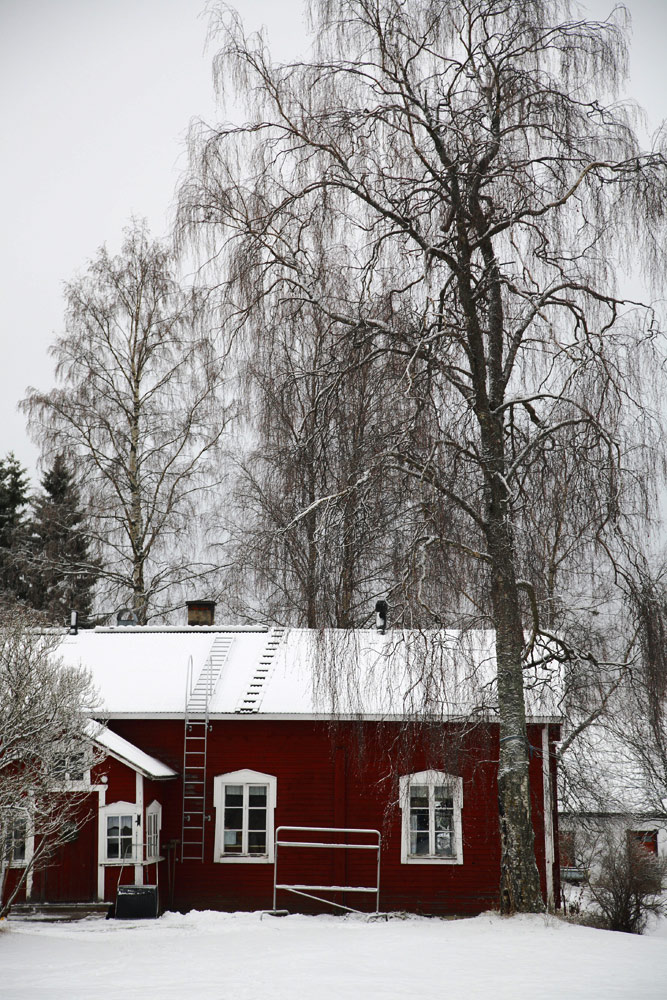 Wonen in een wit sprookjeslandschap.. Wintersport in Vuokatti, Lapland, Finlans